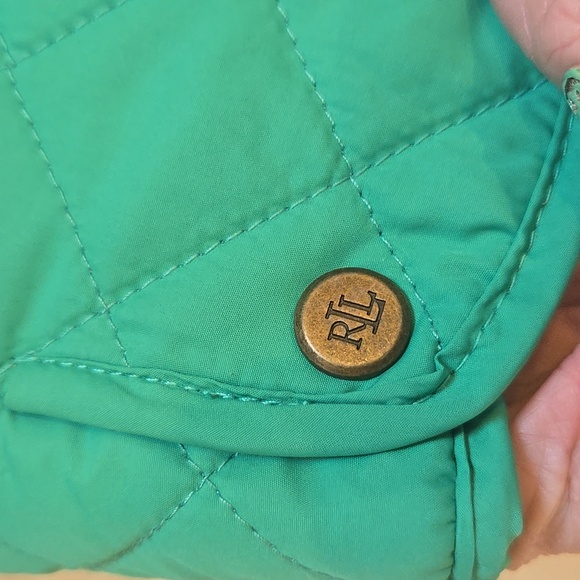 New Lauren Ralph Lauren Sunset Green Quilted Jacket - Picture 7 of 15